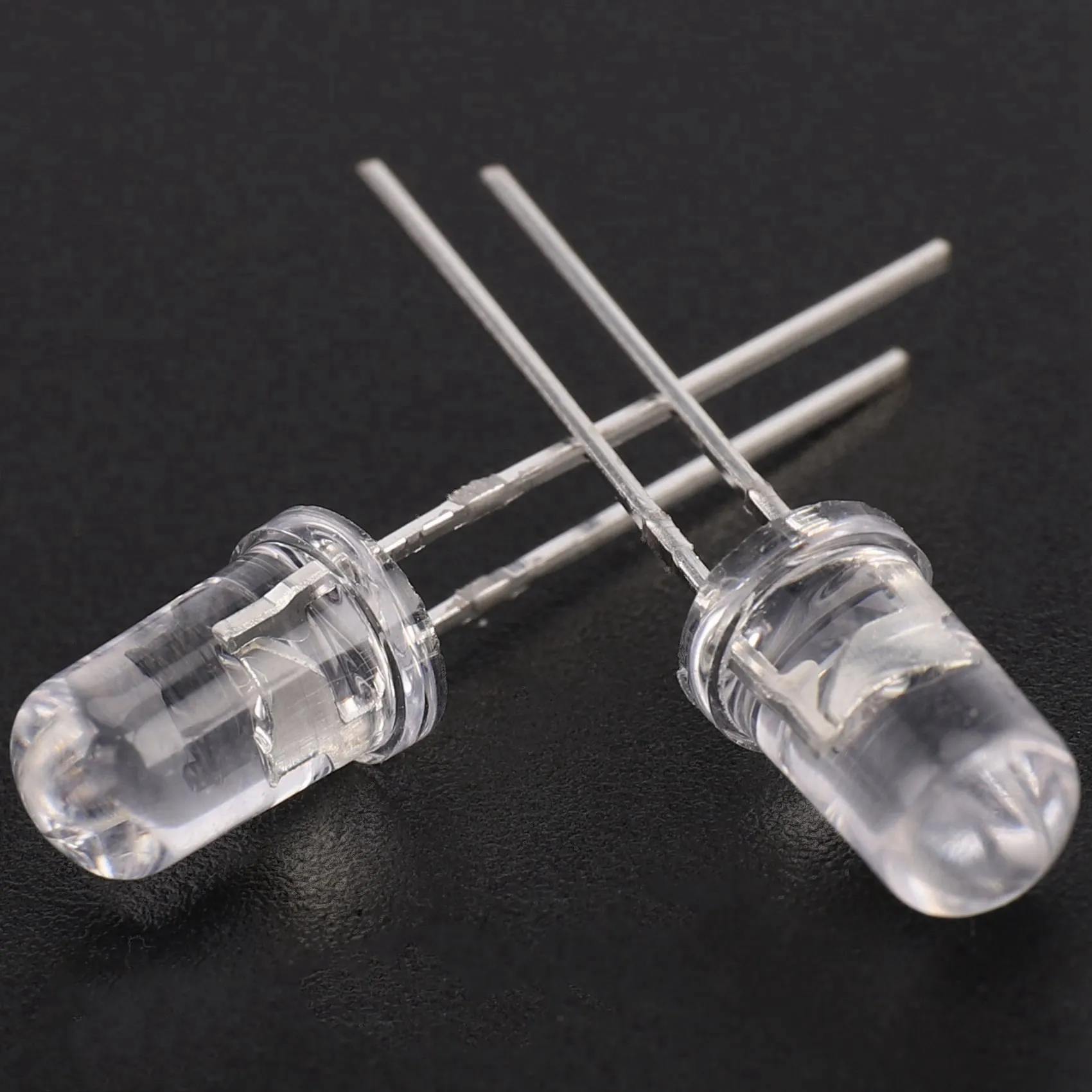 Diodes électroluminescentes LED blanches, lampes à ampoule, composants électroniques, DC 3V, 20mA, 5mm, 100 pièces