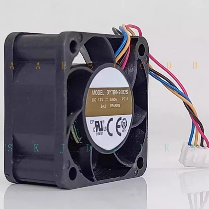 M  DYTB0420B2S DC12V 0.60A 4CM 4020 4-Wire PWM Cooling Fan