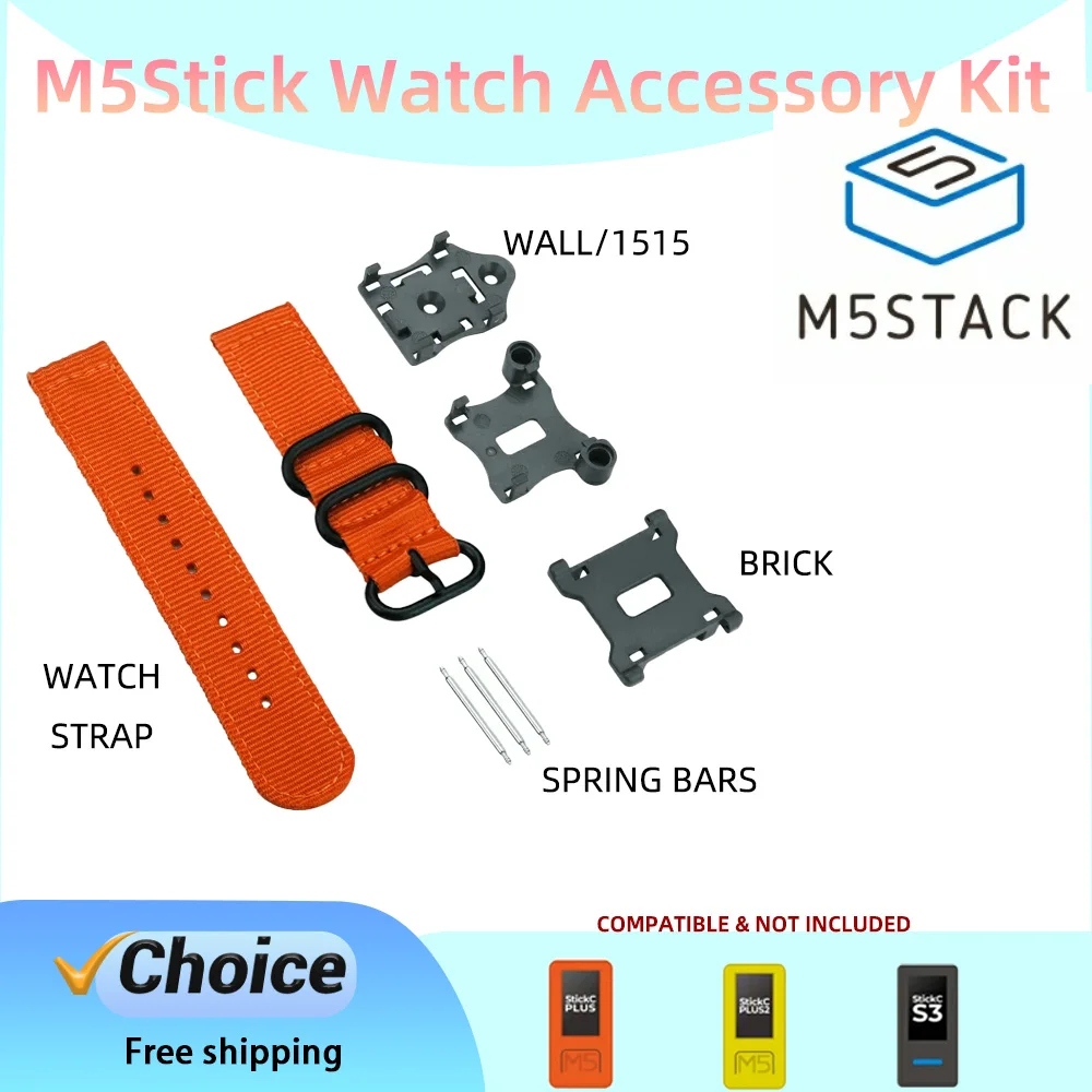 M5Stack Stick Watch Accessory KitNylon Watch Band Set Suitable for m5stack StickC PLUS2/StickC PLUS/StickC S3 series