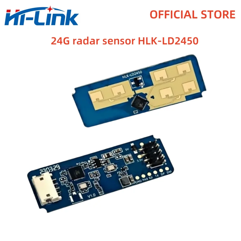 HLK-LD2450 24G MM Wave Human Motion Tracking Radar Sensor Module LD2450 Sensing Distance 8M Smart Home DC5V Hi-Link CE FCC