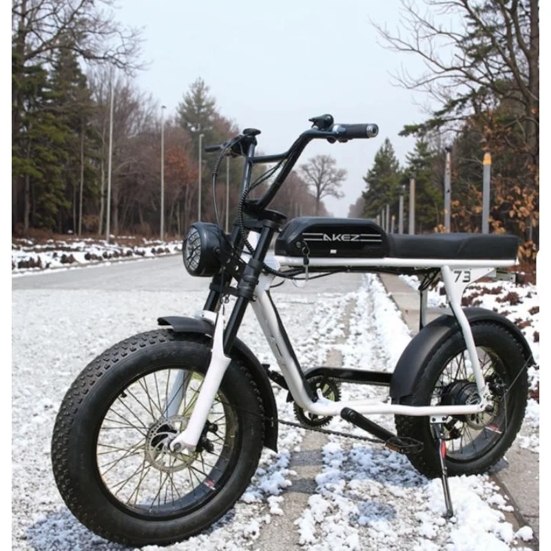 SUP73 akez E motorcycle 1500W motor 48V18AH battery 40km/h Leisure Electric Bicycle 20 inch tire off-road riding mountain E-bike image 5