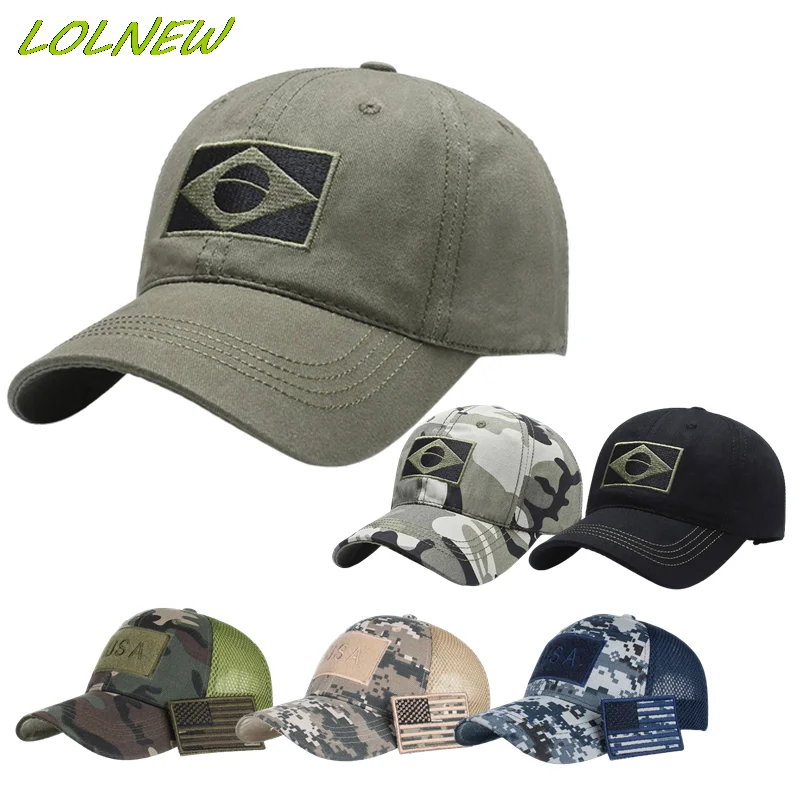 Men Baseball Cap Brazil Flag Embroidery Snapback Unisex Bones Trucker Cap Camo Dad Hat Brasil Camouflage Caps Bone Masculino