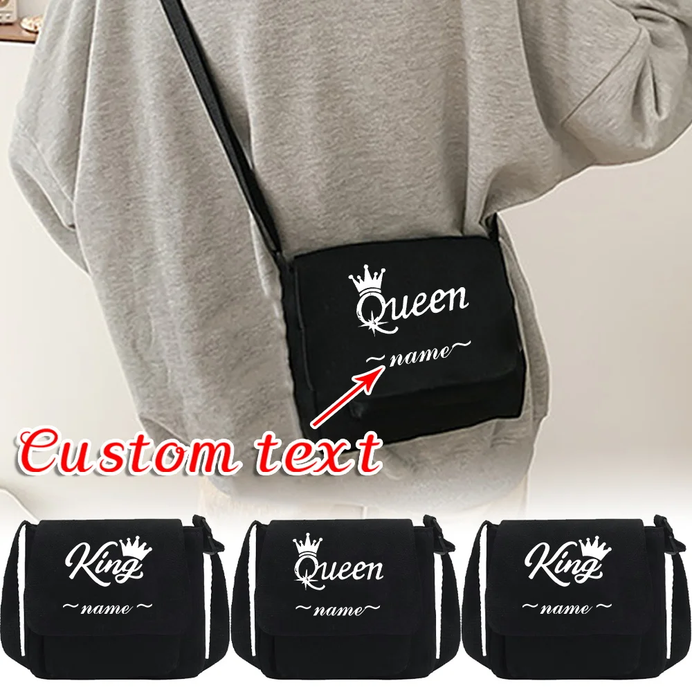 Personalized Customization Name Crossbody Bag Casual Handbag Portable Storage Bag Mailman Bag