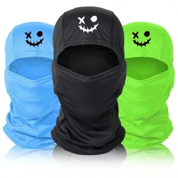 1pc Smile Printed Balaclava Face Mask Ski Mask for Men Women Full Face Mask Hood Tactical Snow Motorcycle Running Cold Weather