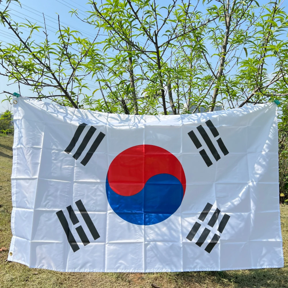 South Korea flag 90X150cm High Quality Polyester Fabrics hanging Flags South Korea Korean Flag Banner for decoration