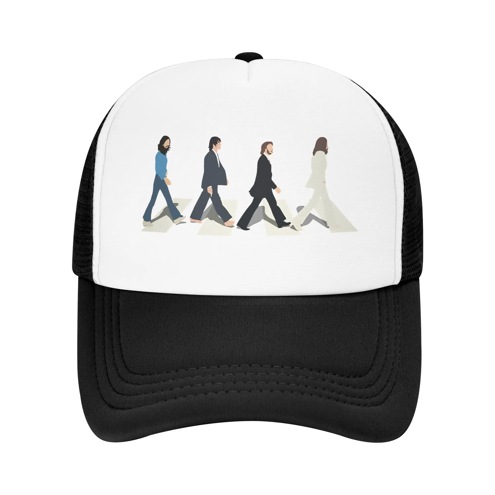 Boné Snapback Estiloso Unissex com Estampa da Capa do Álbum Abbey Road dos Beatles, Respirável, Personalizável, para Caça e Camping