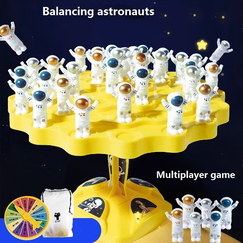 Children Balance Perception Toy Astronaut Balance Games Fun Space Puzzle Toys for Kids Set of Stacking Board Games for Leisure