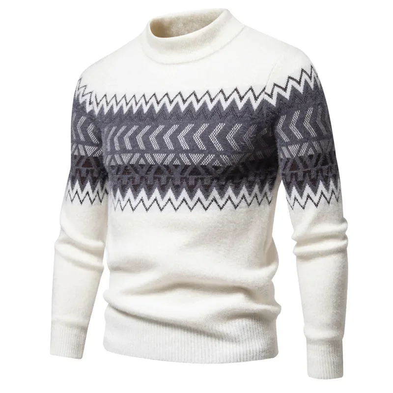 

Men's New Imitation Mink Sweater Soft and Comfortable Fashion Warm Knit Sweater Pullover