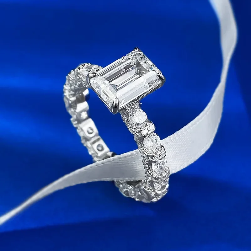 Anillo de plata de primera ley con diamantes para mujer, sortija, plata esterlina 100%, Estilo Vintage, compromiso, boda, fiesta