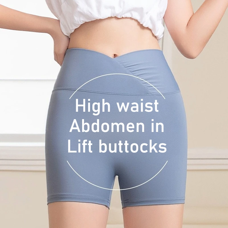 

Summer Fishtail Waist Safety Short Pants 2025 Plus Size Women's Hip Lift Sports Yoga Ice Silk Boxers Anti Chafing Under Skirt