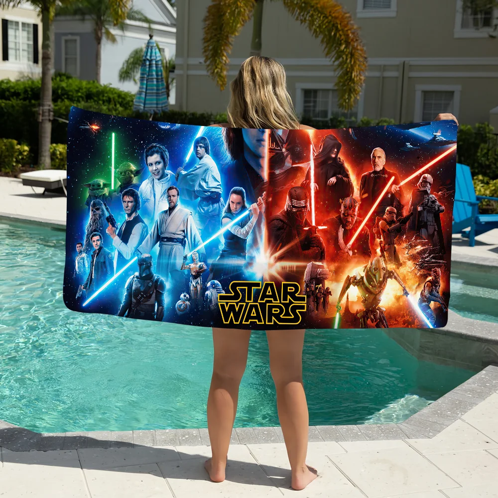

Classic Film Towel Soft Pool Gift For Travel Gym Shower Camping Quick Dry Sports S-Star Cool W-Wars Large Beach Towel