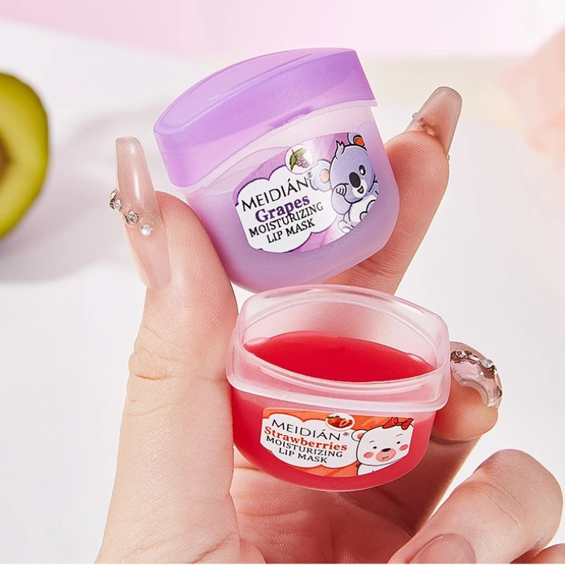 6 Pcs Avocado Lip Balm Set Moisturizing Nourishing Fade Lip Lines Orange Blueberry Strawberry Cherry Grape Lip Balm