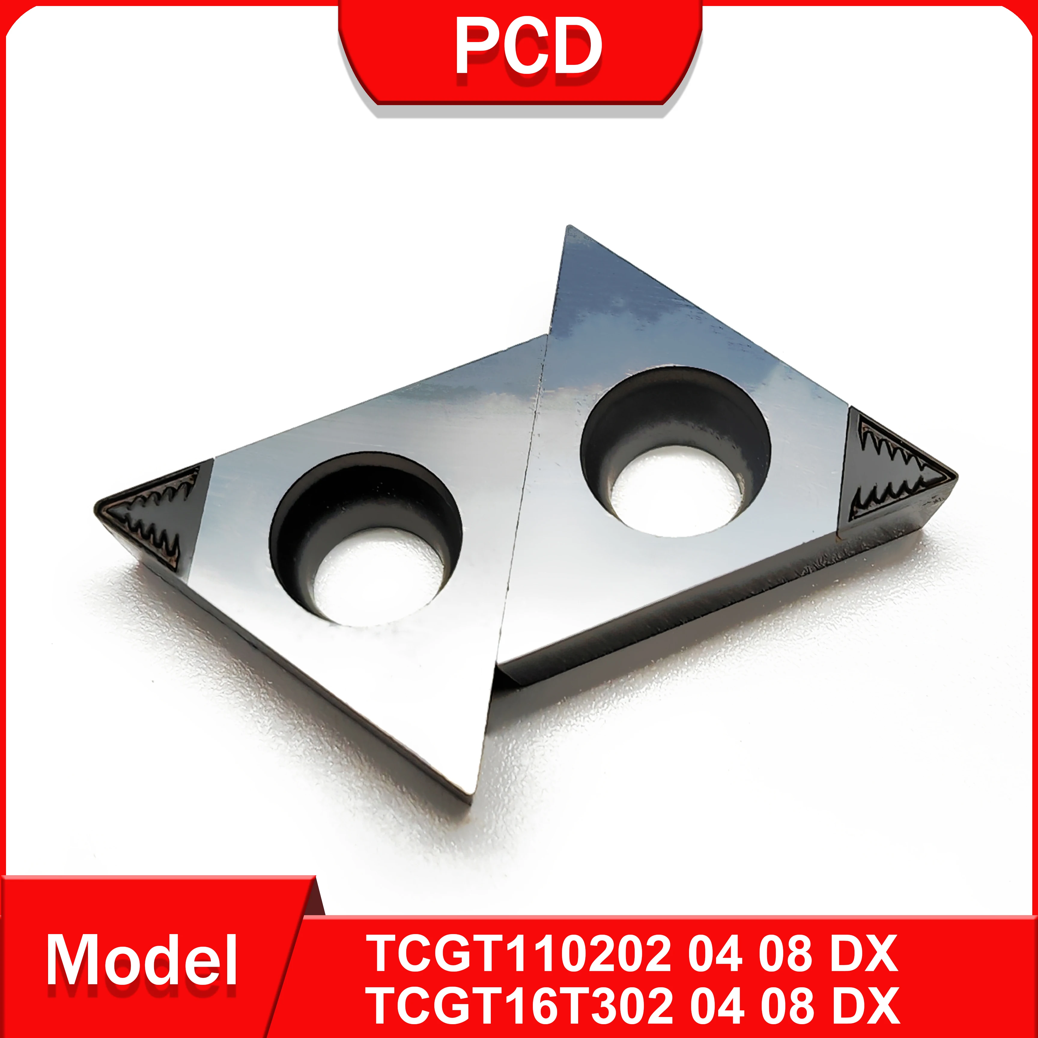 Pcd Chip Breaking Tool Adequado para Metais Não Metalizados Como Alumínio e Cobre com Alto Acabamento Tcgt Tcgt1102 Tcgt16t3 dx