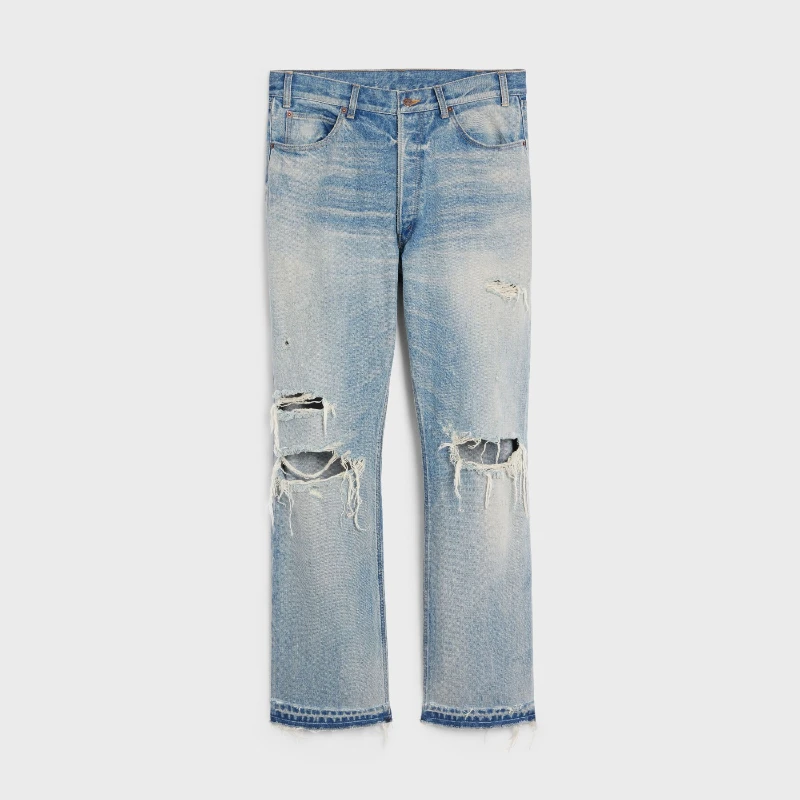 

High Street Washed Holes Casual Baggy Jeans Ripped Denim Y2k Streetwear Loose Straight Pants