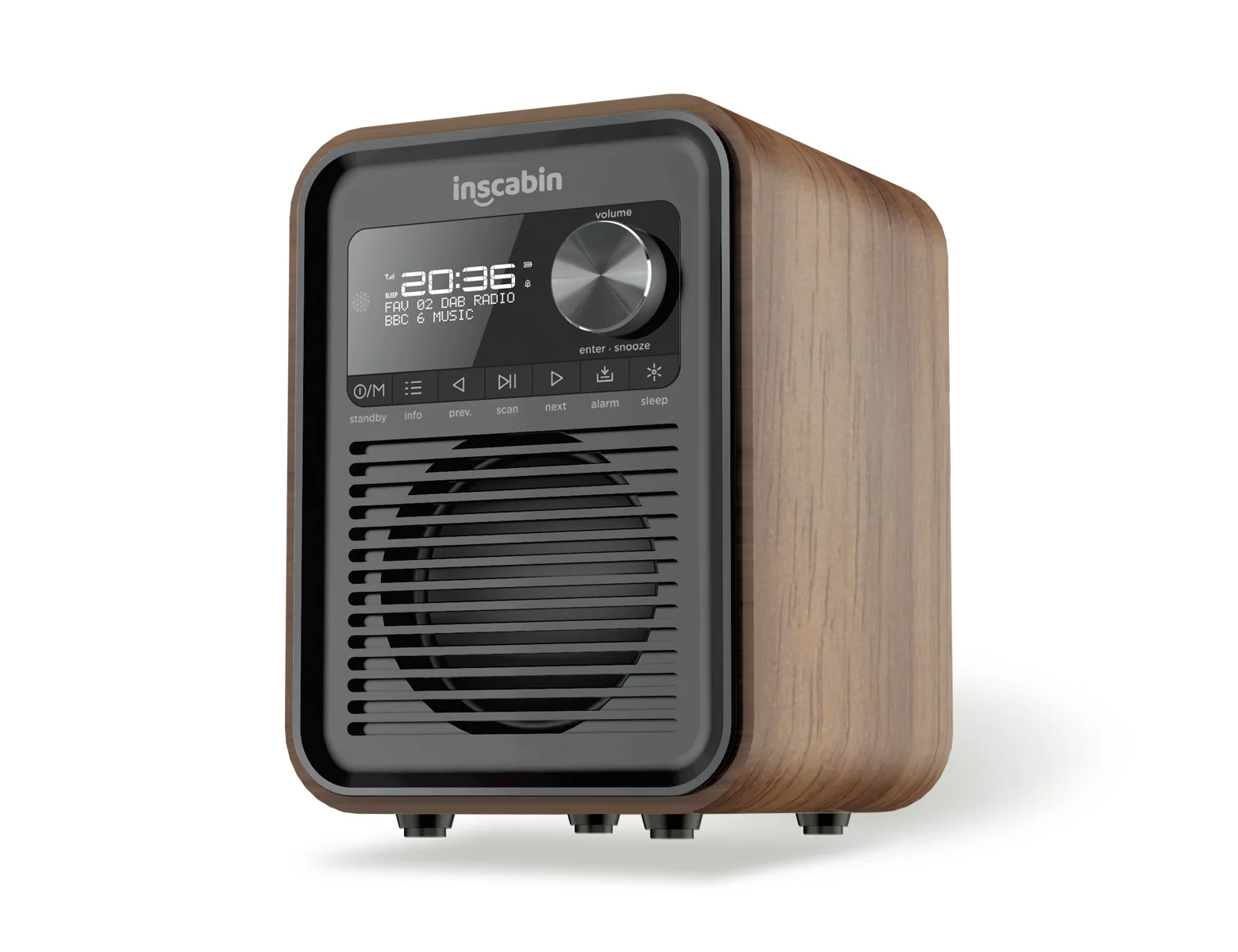 Radio FM di qualità HIFI + Radio digitale DAB altoparlante Bluetooth Wireless in legno classico Desktop outdoor Heavy Bass Music Center TF