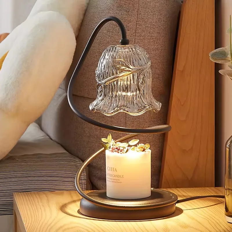 custom flameless candle warmer lamp with timer dimmable light wax melt for making