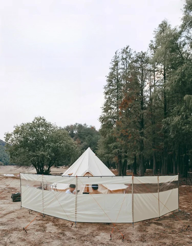 Outdoor Windshield Camping Large Windshield Canopy Windproof Visual Enclosure Projection Screen