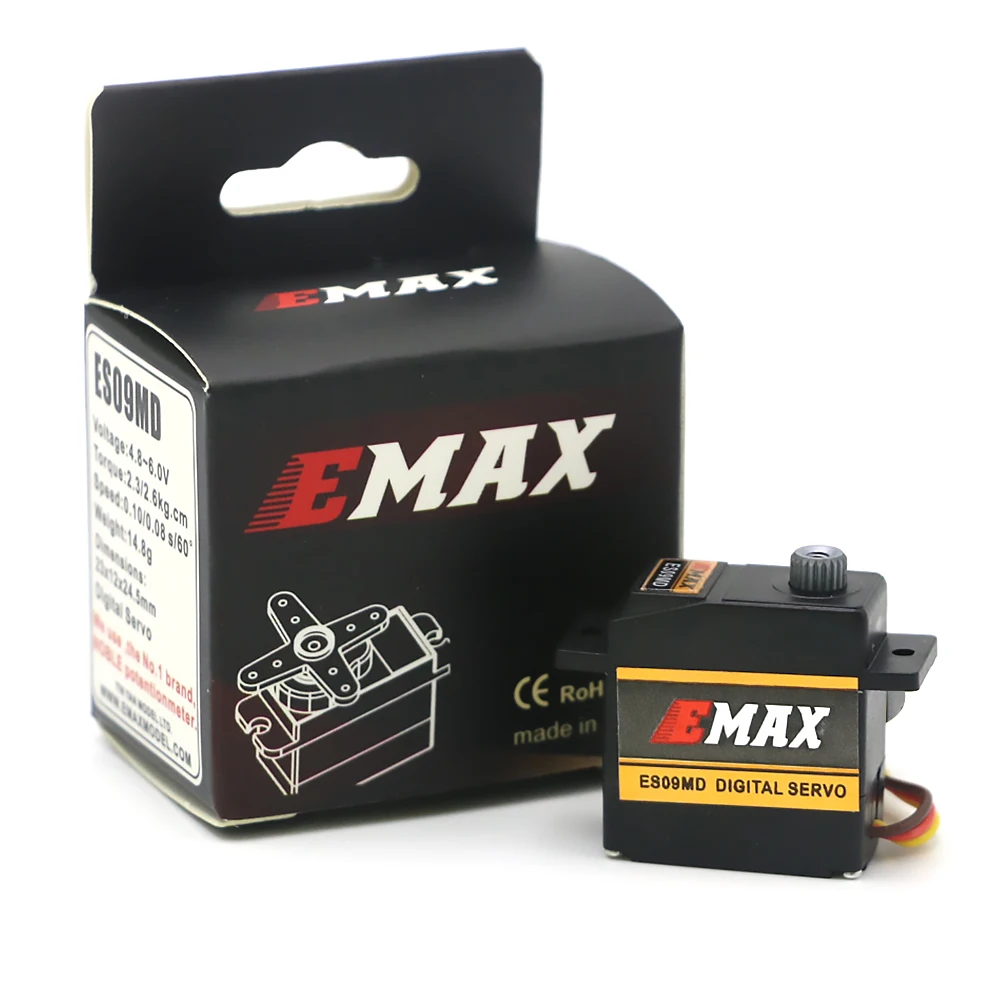 ES09MD EMAX Metal Gear Digital Servo Dual Bearing Swash Plate Servo Fit TREX 450 RC Helicopter Replacement for ES08 Series Servo view 5