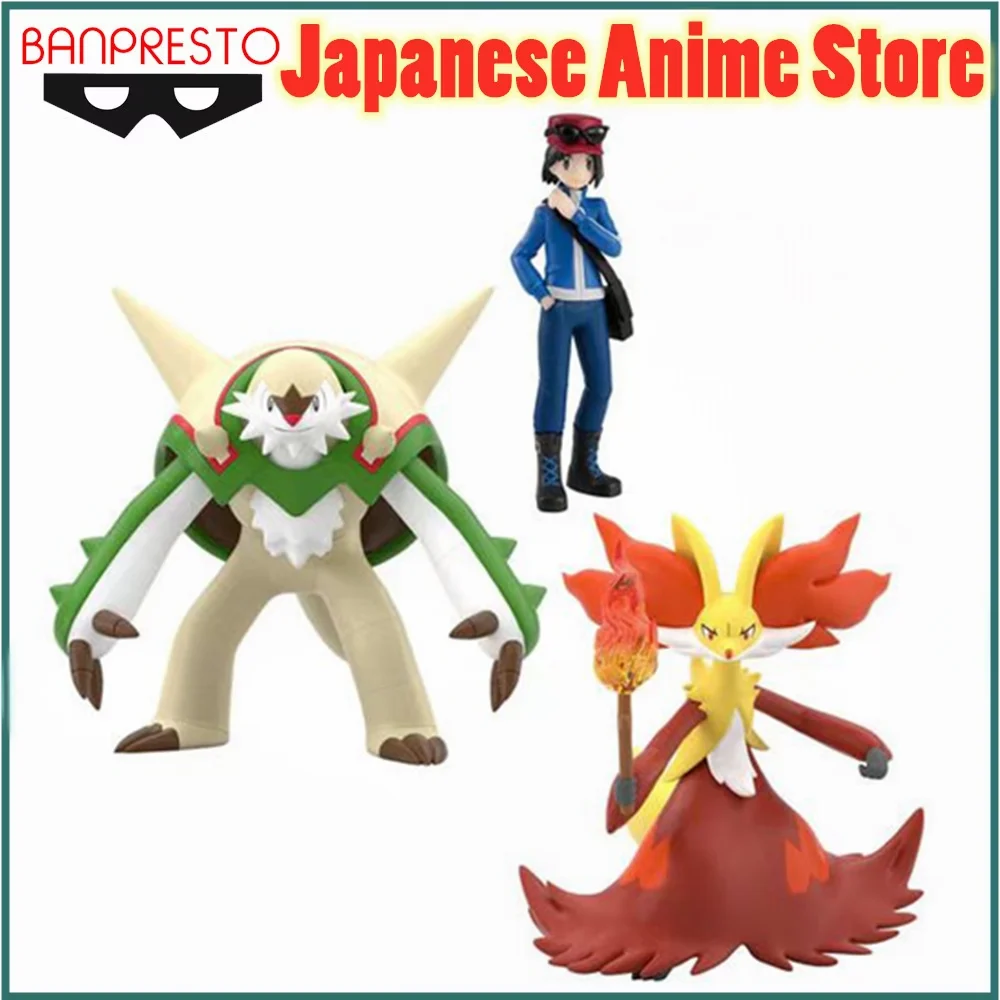 original-bandai-pokemon-calem-chesnaught-delphox-figura-de-anime-figura-de-accion-escala-modelo-mundial-coleccionista-juguete-muneca-pokemon