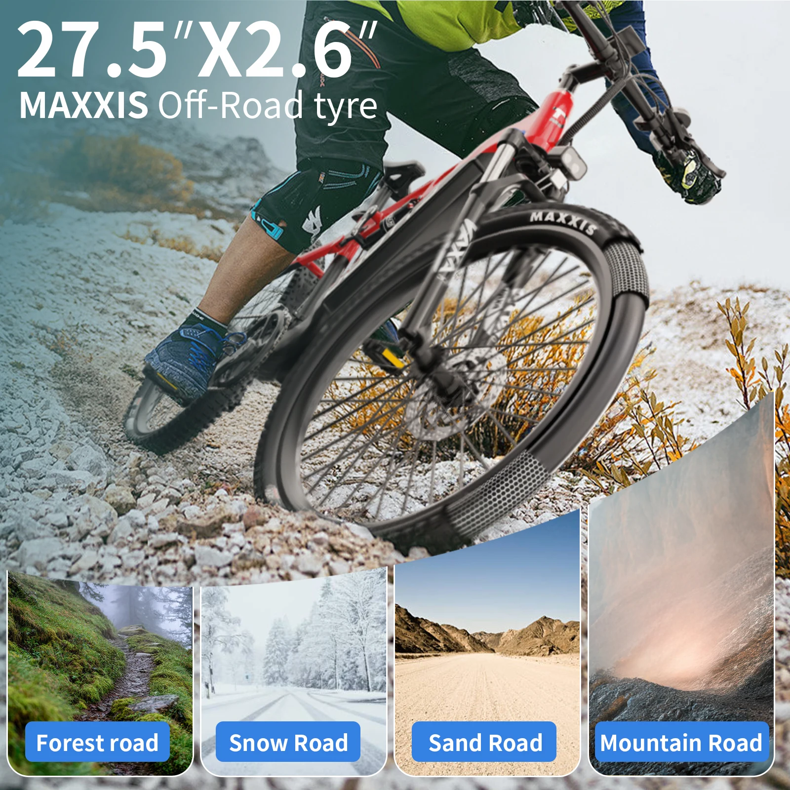 DUOTTS E29 Elektrofahrrad 250W 48V 13,5Ah Akku Offroad E-Bike 27,5 Zoll Fette Reifen Erwachsenen-Elektrofahrrad – Detail 15