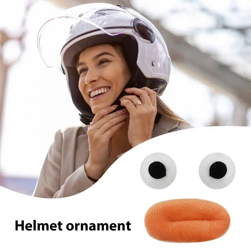 Motorcycle Hat Embellishments Funny Plush Expression Sausage Mouth Fun Decor Unique Embellishments Multi-Purpose Creative Design