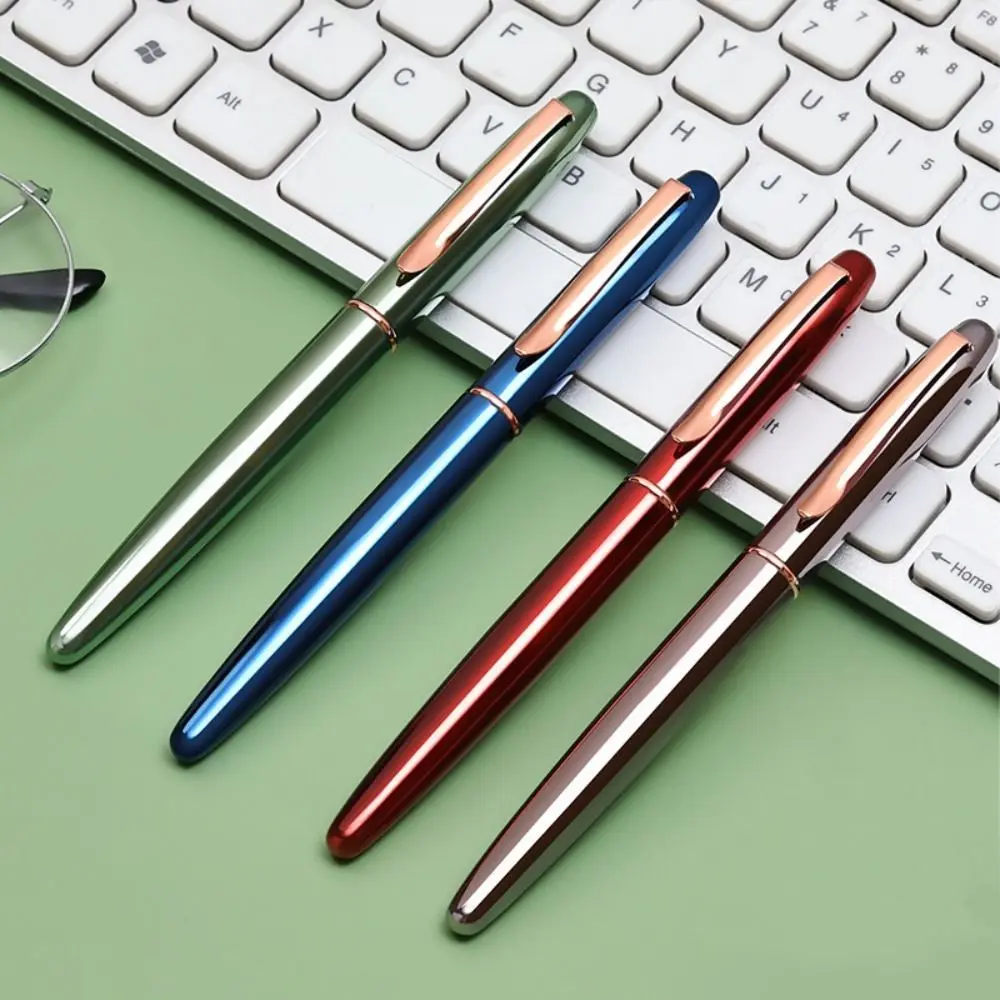 Stationery Fine Nib Metal Fountain Pen Calligraphy Handwriting Gift Ink Pens Smooth Writing 0.35mm Signature Pen Student Use