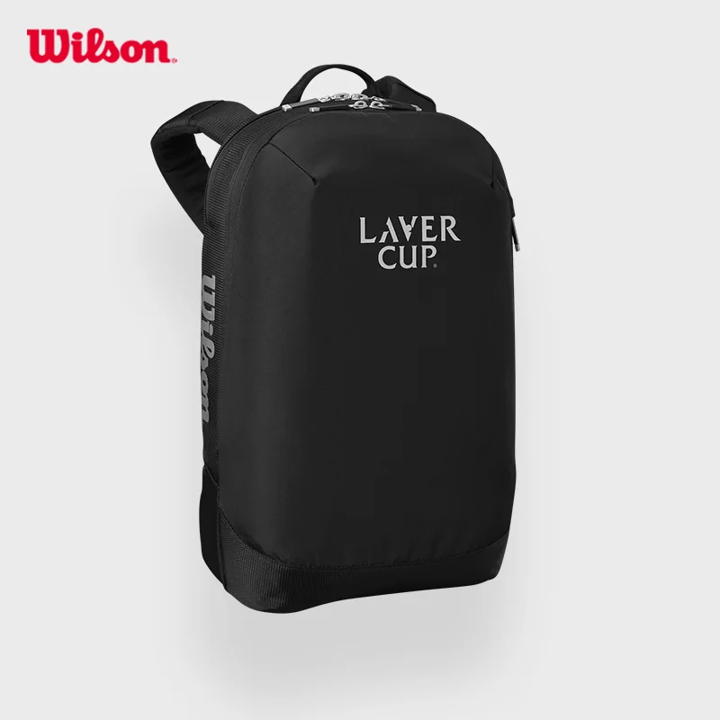 Wilson Tennis Racket Backpack SUPER TOUR BACKPACK LAVER CUP 2023 BLACK Design Sport Bag Daily Portable 2-3 Racquets Tennis Bag