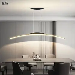 Modern LED Chandelier for Dining Room Kitchen Bar Living Bedroom Ceiling Pendant Lamp Black Simple Design Chandelier Light