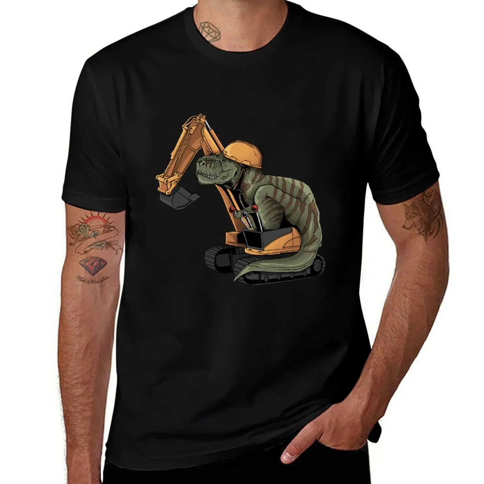 Excavator Like T-Rex T-Shirt man t shirts graphic T-Shirt