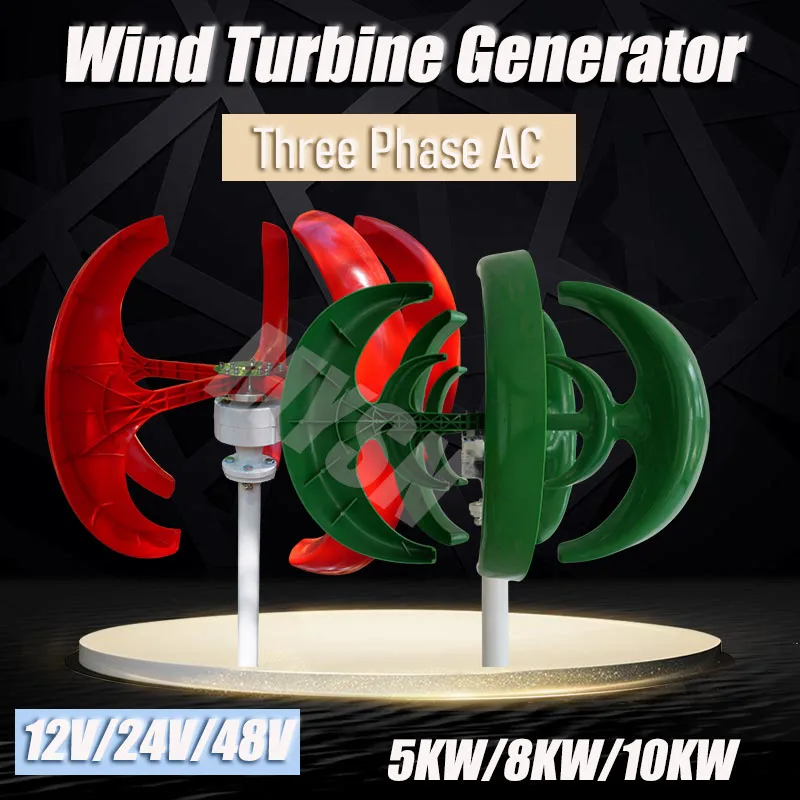 High Power Wind Turbine Generator Wind Power Complete System Kit Output 220V For 5000W Home Appliance Electric Generator Camping