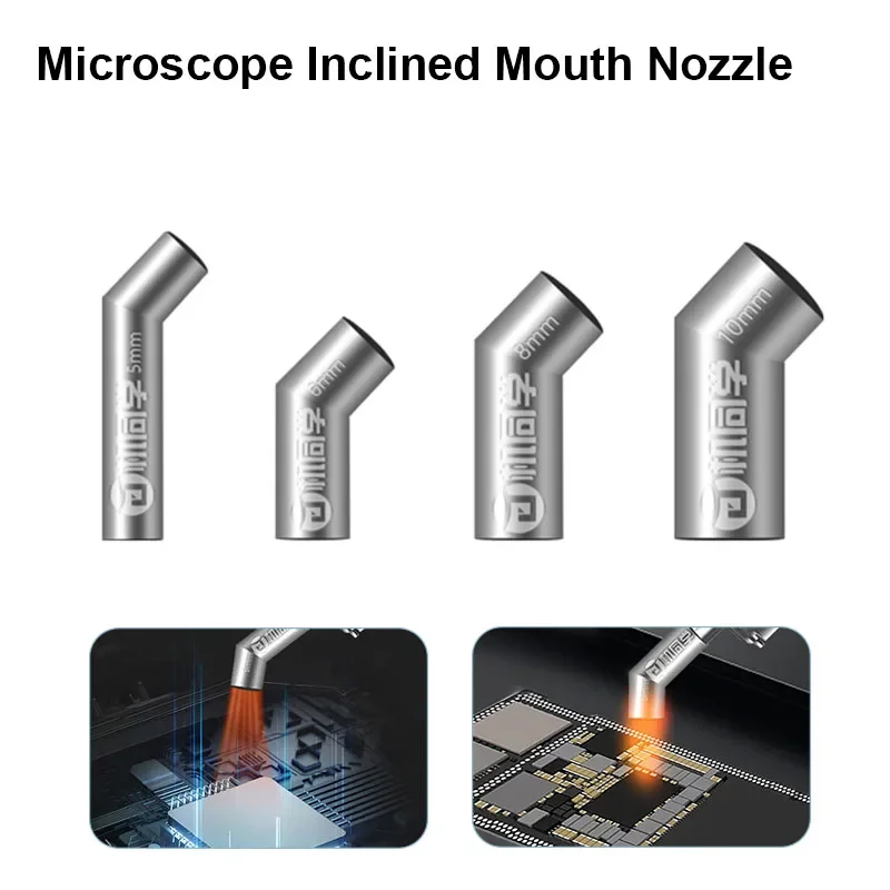 JS-09 Universal Hot Air Tool Nozzle Special for Microscope Compatible with 861/2008 Heating Station Inclined Mouth Nozzle