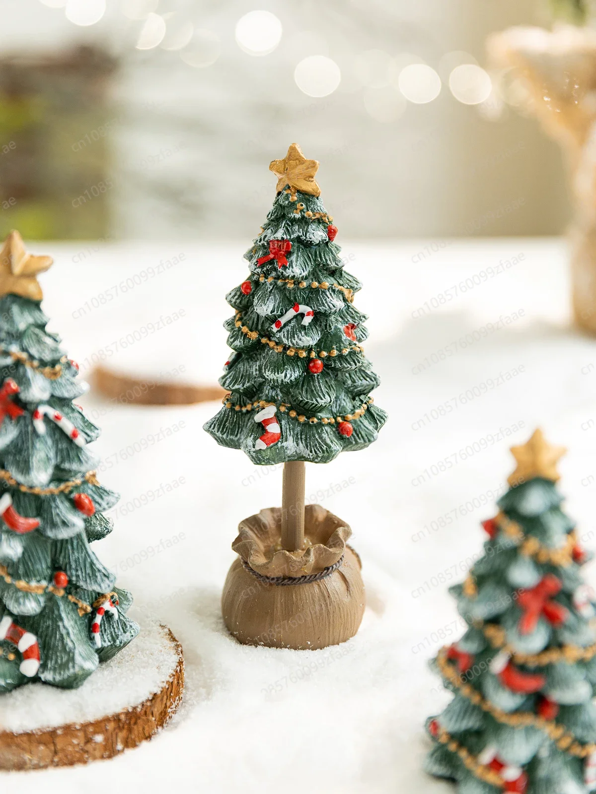 Resin Christmas tree tabletop ornament window landscaping Christmas dress up atmosphere arrangement