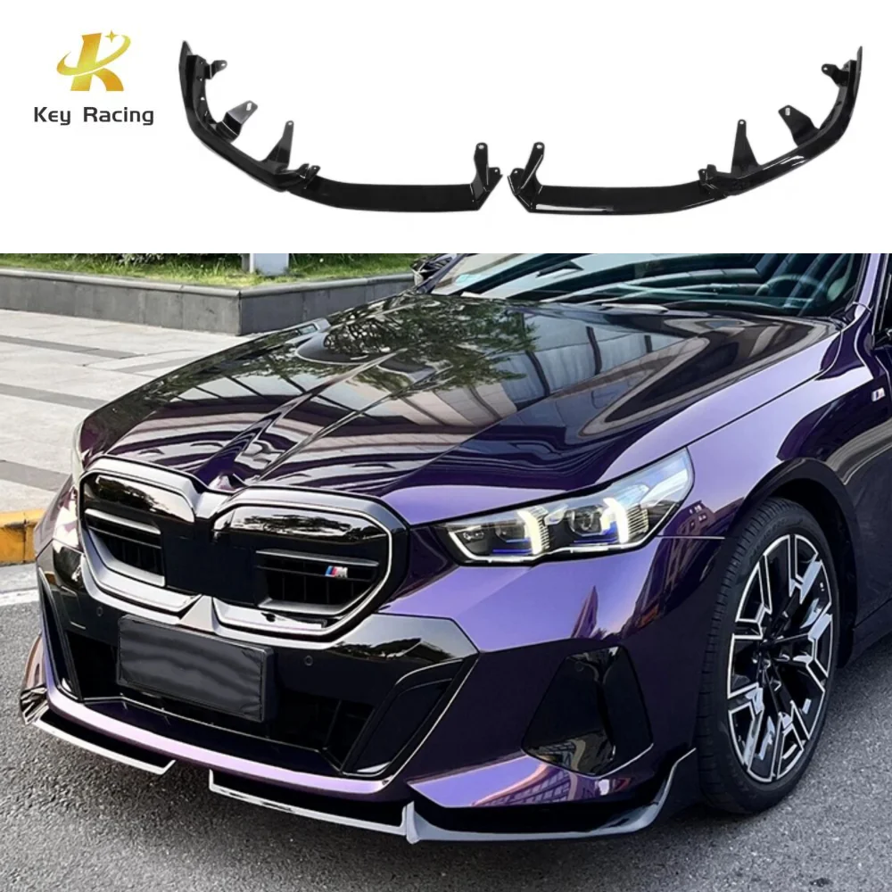 

Car Front Bumper Splitter Lip Accessories For BMW 5 Series G60 G68 M Sport 2024+ MP Style Front Lip Chin Front Lip Guard