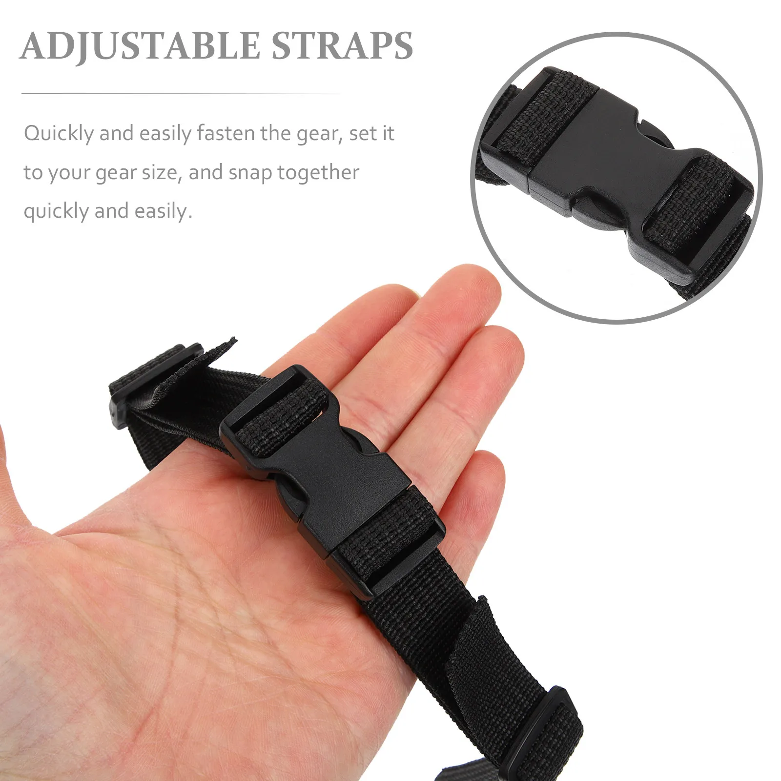 4Pcs Sturdy Cinch Straps with Metal Buckles Adjustable Lashing Straps for Suitcase Bag Gear Outdoor Cycling Camping Travel Use