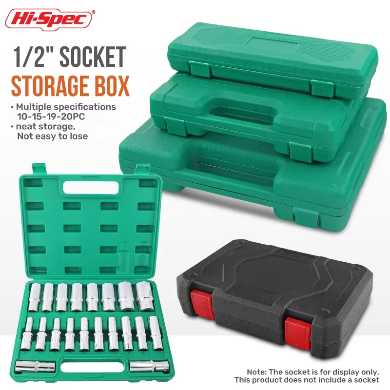 Empty Socket Storage Case 10/19/21PC Tool Organizer for Long & Deep Sockets Professional Metalworking Accessory Box for Garage