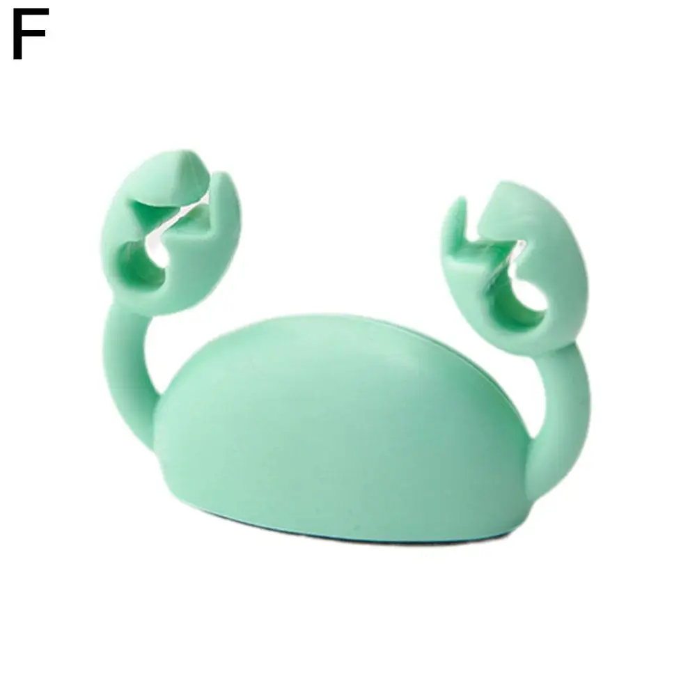 Cartoon Crab Cable Holder Desktop Silicone Cable Winder Wire Organizer Holder Clip di gestione del cavo per USB auricolare Organizer T3Q3