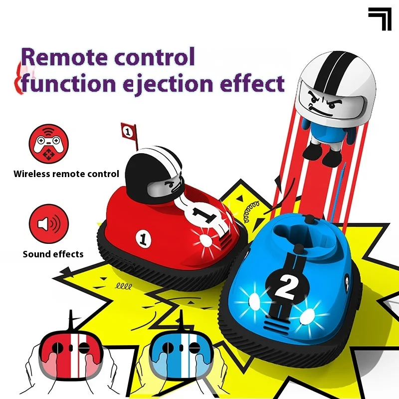 Carro de choque de batalha 2.4g controle de rádio mini karting duas pessoas batalha deriva colisão veículo brinquedo interativo das crianças presentes do menino