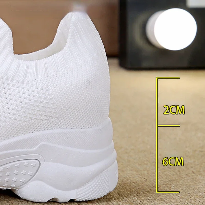 Hidden Heels Women Platform Sneakers Mesh Breathable Casual Shoes for Women Fashion Outdoor Women Running Shoes tenis de mujer