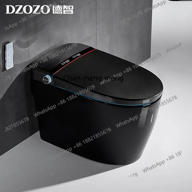 

110V Modern Home Hotel Sanitary Ware Electric Closestool Smart Toilet Bowl Bidet Automatic Black Bathroom Toilet F185