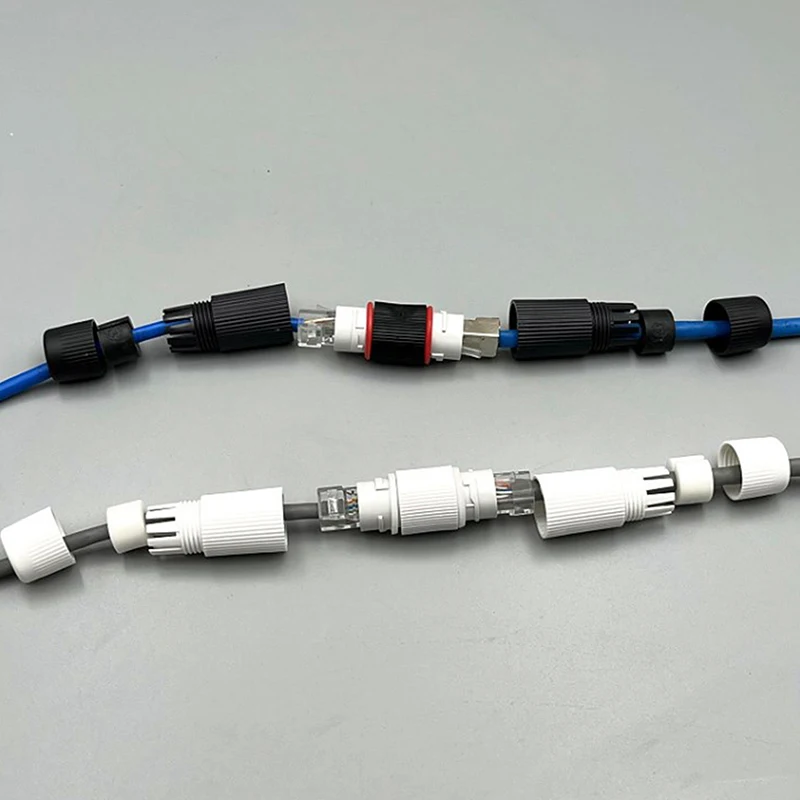 Rj45ドッキングコネクタイーサネットネットワーク、ネットワークケーブルエクステンダー、ストレートスルーヘッダー、屋外ブロードバンド、防水、ip67、1個