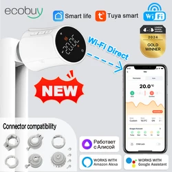 Tuya Smart Wifi Zigbee Thermostatic Radiator Valve Actuator TRV WiFi Thermostatic Valve Temperature Controller Alexa Google Home
