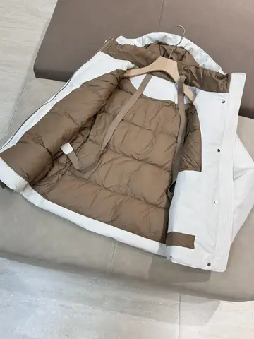 BC Casual Ski Down Jacket Thickened Outerwear Straight Leg Casual Trousers Fleece-lined Brushed Warm Set for Women