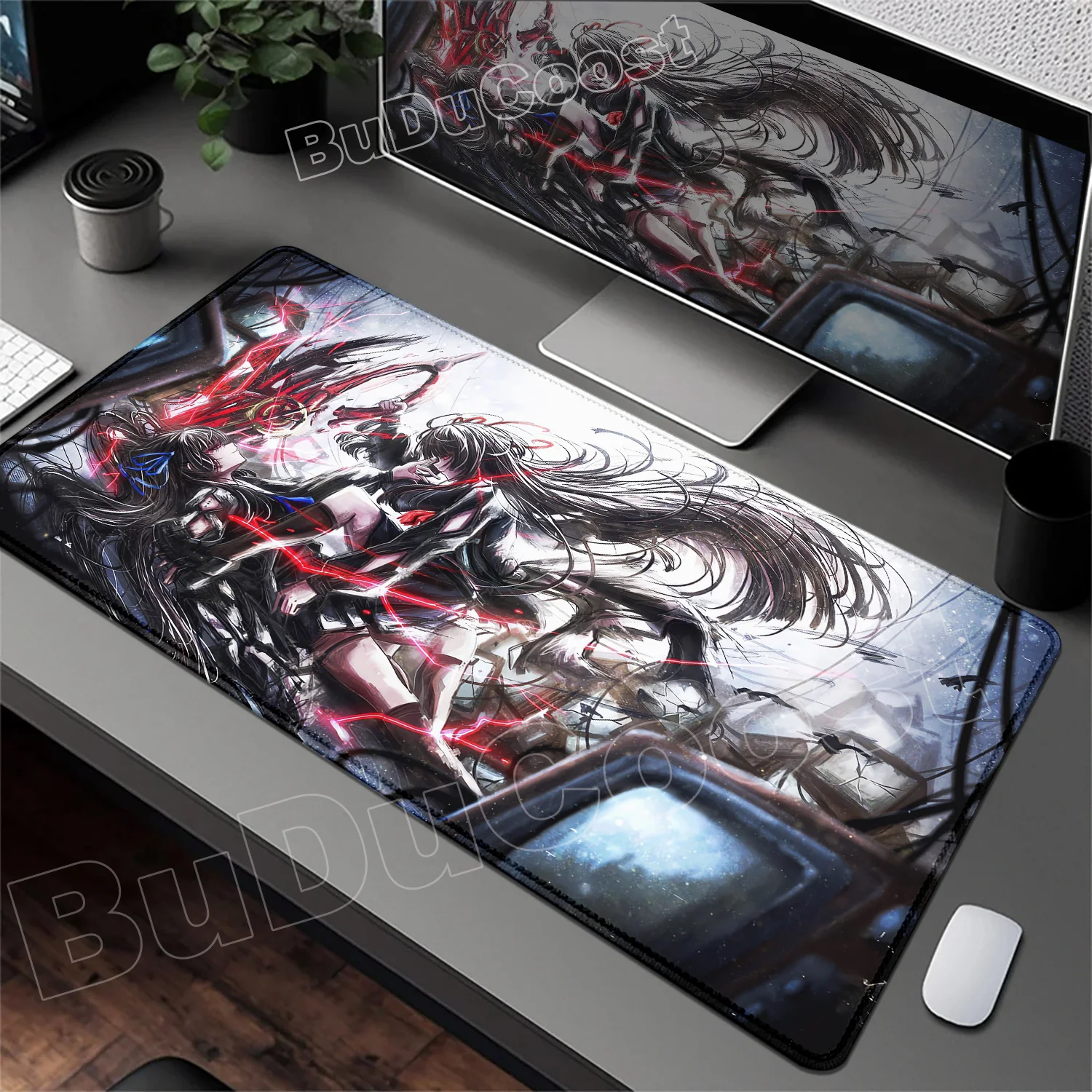HD Pretty Anime JK Girl Chisa Mousepad Wuthering Waves Non-slip Mouse Pad Gaming Mouse Pads Desk Mat E-Sports Office PC Mice Mat