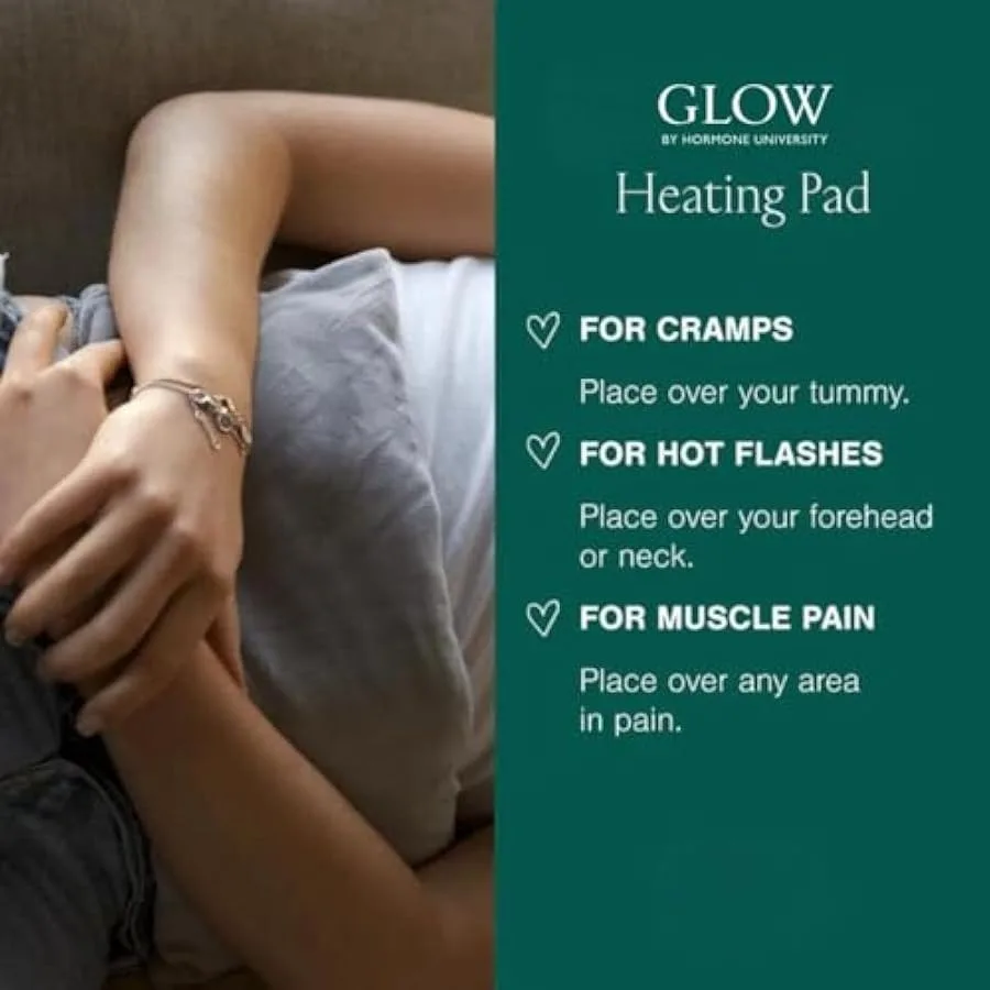 Glow Heating Pad with Flaxseed and Lavender for Hot and Cold Therapy Microwavable Heat Pad for Back Neck Shoulder Knee Leg and