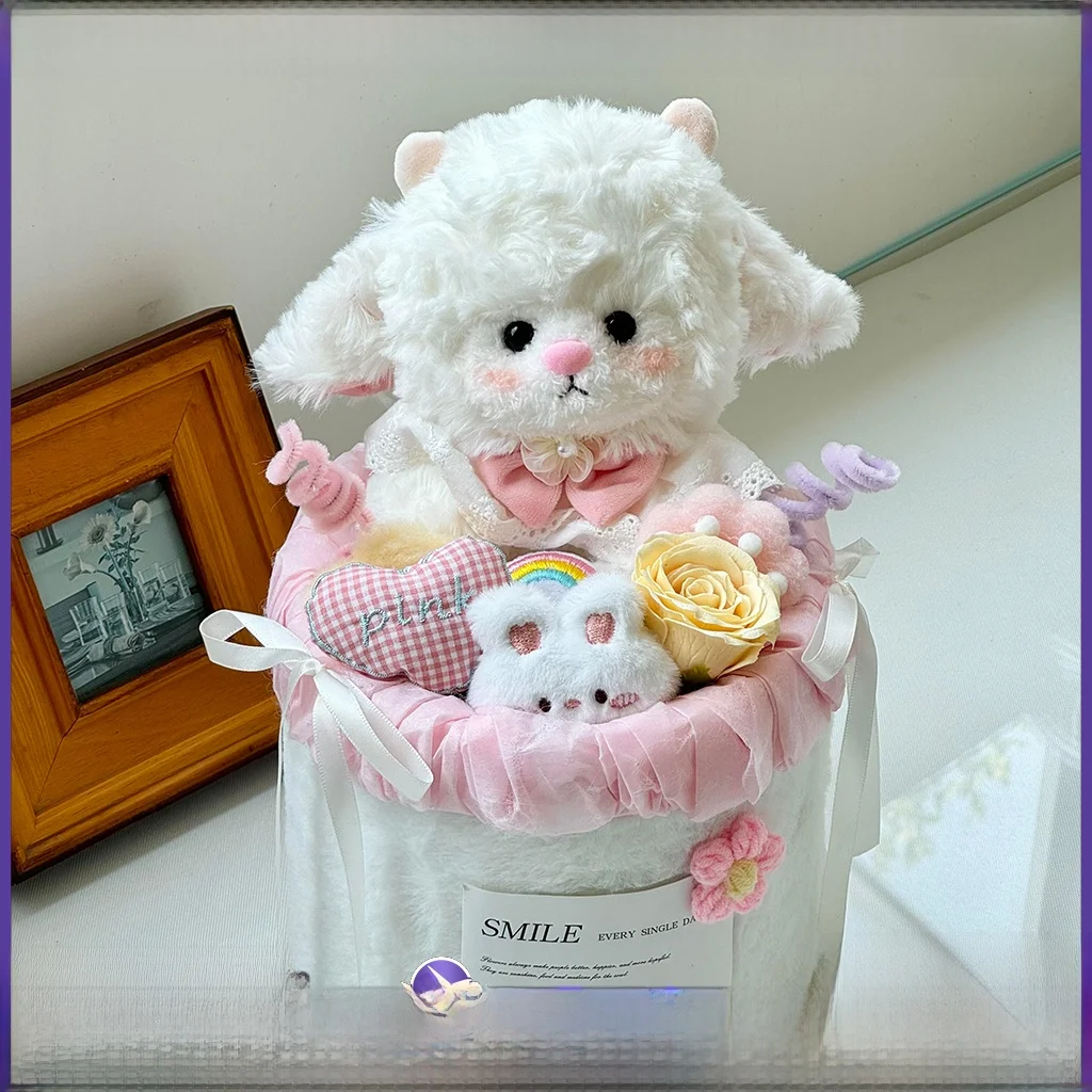 creative-surprise-vntine's-day-gift-doll-toy-lambs-bouquet-hug-buet-dolls-for-girlfriend-fabric-art-toys-for-teens