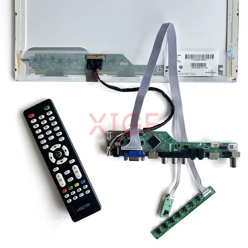 Para LTN160AT06-A01/b01/t01/u01 tela do portátil analógico tv controlador placa 16 "vga usb rf 1366*768 lvds 40 pinos hdmi-compatível kit