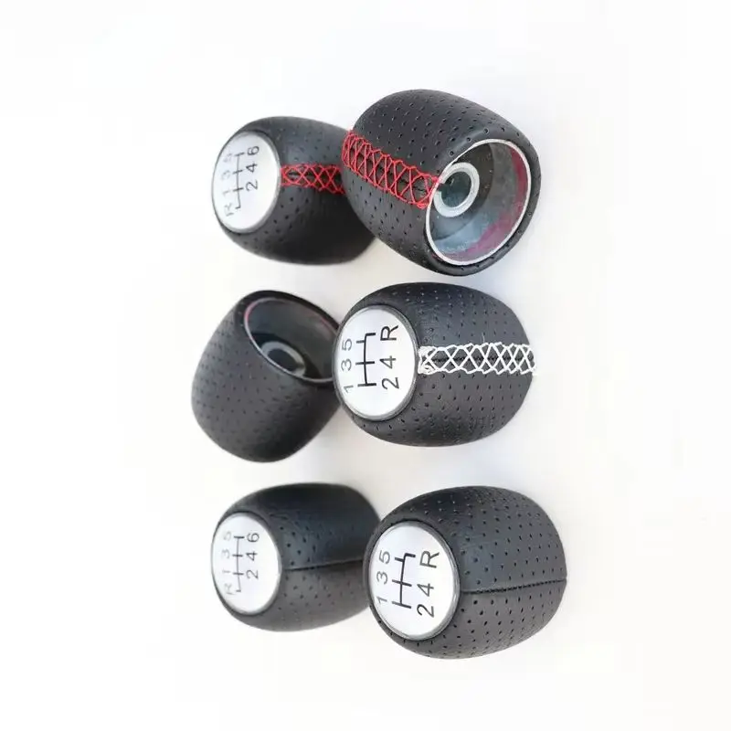 

for ALFA ROMEO 147 Brera Spider gear head, perforated leather white stitching, gear lever, gear shift handball, gear shift head