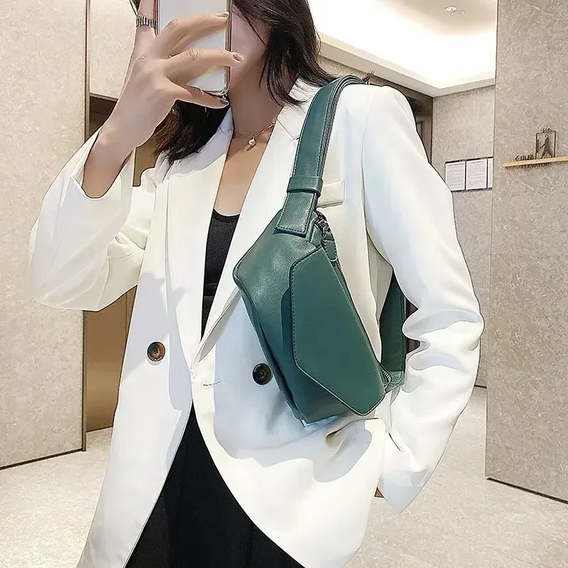 

Casual Waist Bags for Women Leather Shoulder Bag Travel Small Chest Bag Women Belt Purses Female Bolsos Solid Color شنط نسائي