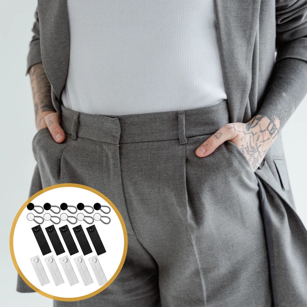 

20pcs Jeans Extension Buckle Pant Extender Pregnant Shirt Button Mens Neck Collar Pants Women Comfortable Lightweight