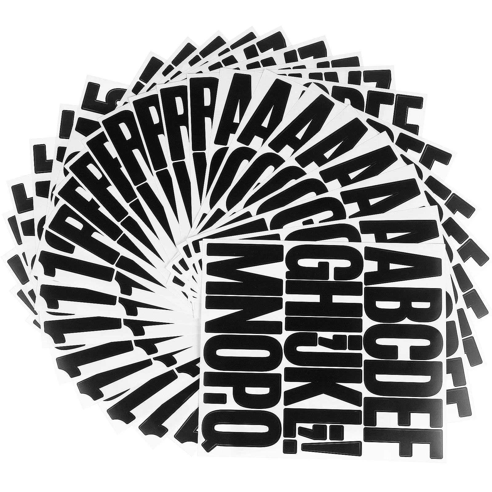 

24 Sheets Vinyl Letter Stickers 3 Inch Black Bold Alphabet Numbers Self Adhesive Decals for Mailbox Car Decor Scrapbook